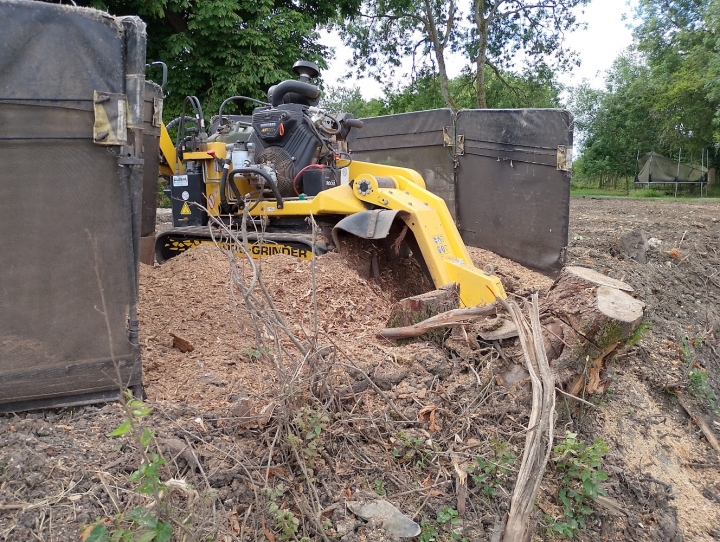 Nice ditch stump this week. Great Chishill Hertfordshire. We'll consider the stump's size, position, surrounding structures and access requirements before carrying out the work.