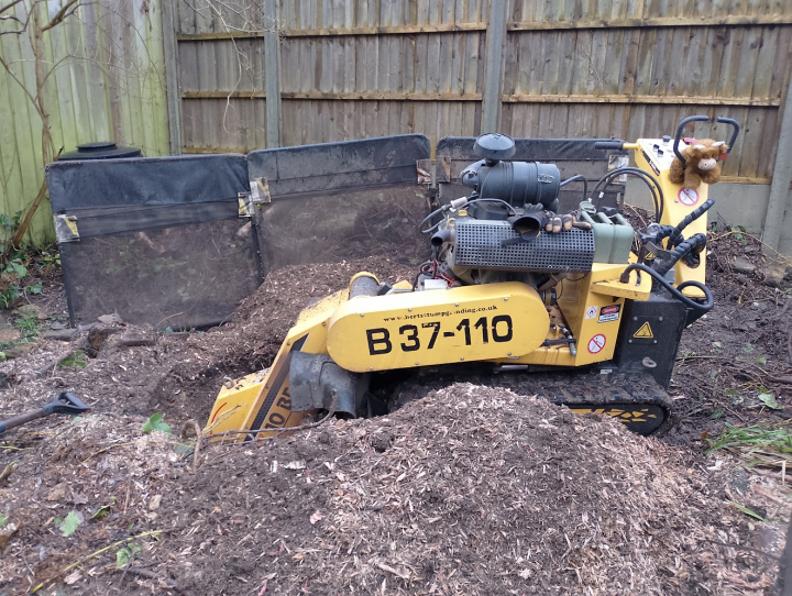 London today - Narrow access. Nobody else wanted to do this job - can't think why lol Preparing Your Garden for Landscaping? Remove tree stumps for the best result