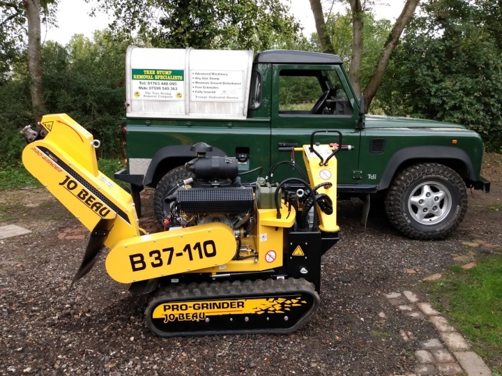 New stump grinding machine arrived today Jo Beau Pro Grinder B37 110