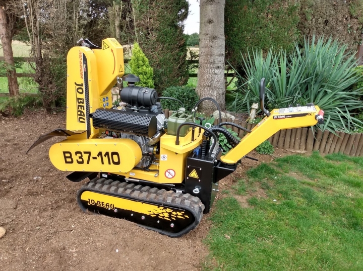 New stump grinding machine arrived today Jo Beau Pro Grinder B37 110