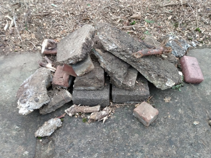 Before & After Between a rock & a hard place today :-)