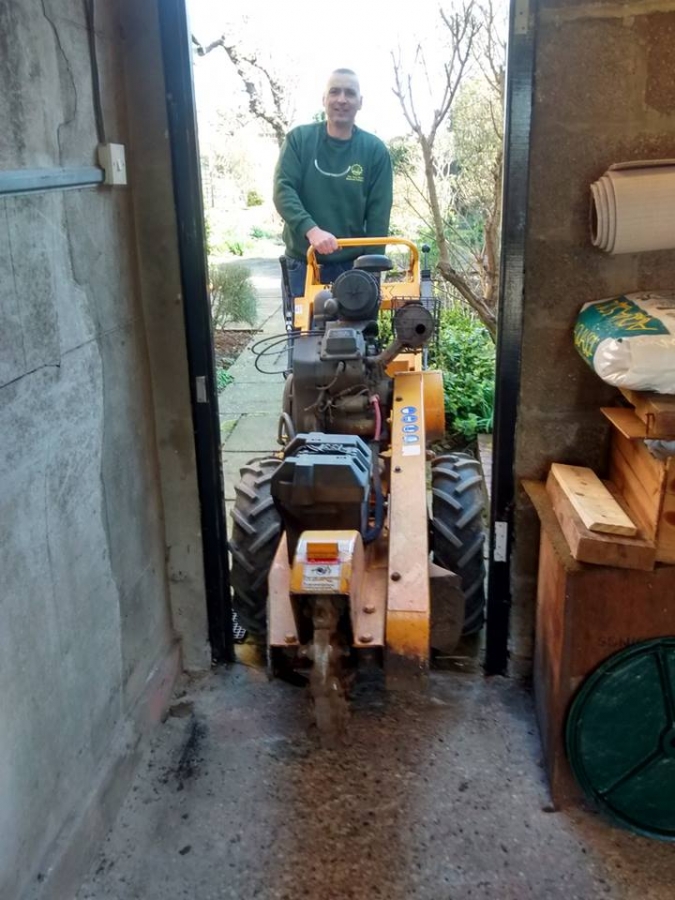 Narrow Access Stump Removal - Herts Stump Grinding and Removal -  The Tree Stump Removal Company
