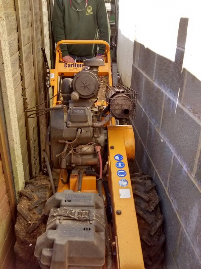 Narrow Access Stump Removal - Herts Stump Grinding and Removal -  The Tree Stump Removal Company