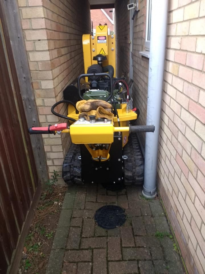 Narrow Access Stump Removal - Herts Stump Grinding and Removal -  The Tree Stump Removal Company