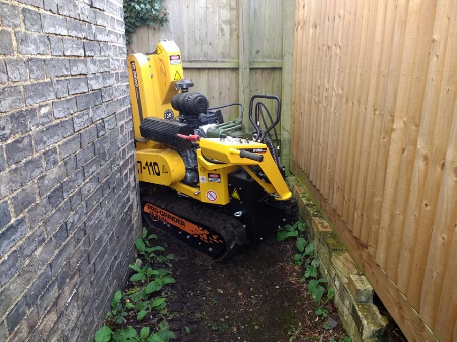 Narrow Access Stump Removal - Herts Stump Grinding and Removal -  The Tree Stump Removal Company
