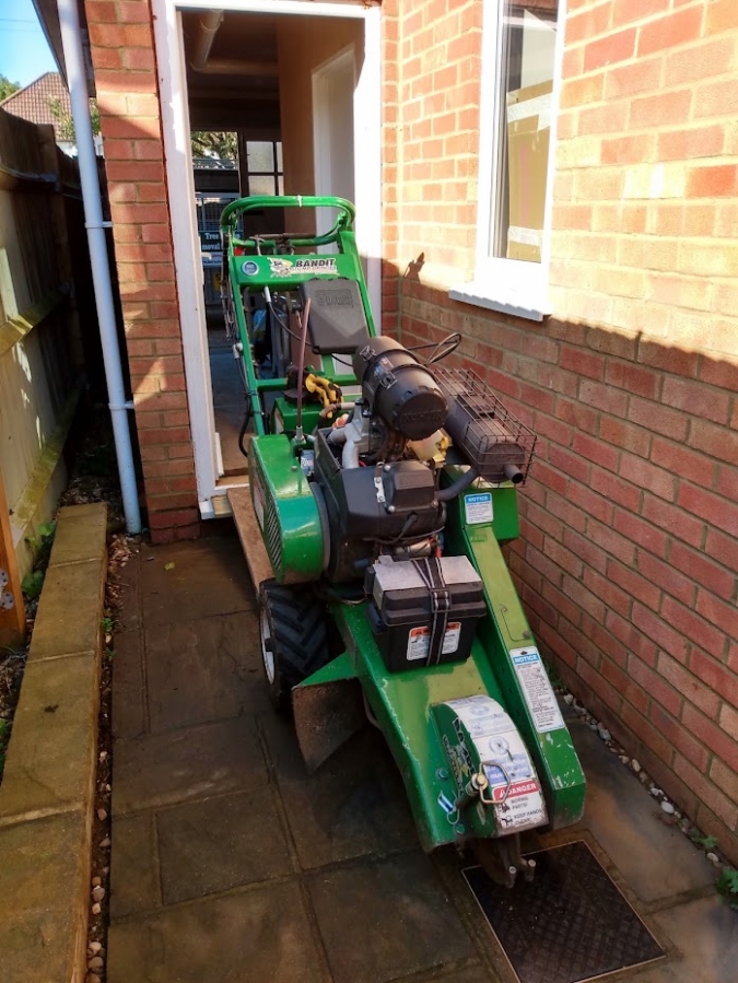 Narrow Access Stump Removal - Herts Stump Grinding and Removal -  The Tree Stump Removal Company